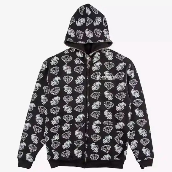 Billionaire Boys Club XL Wireframe Dollars Diamonds Reversible
